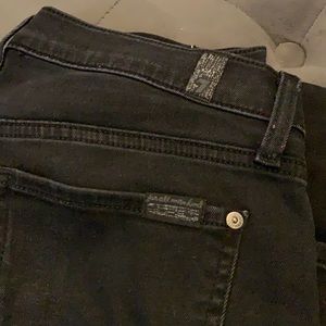 7 for all Mankind black distressed jeans - LOVE! The Ankle skinny, size 29